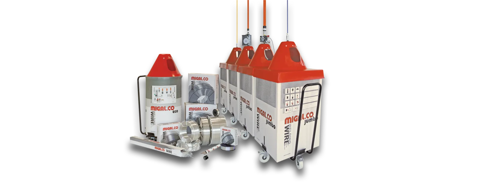 MIGAL.CO Produktprogramm: Drahtspulen, Eco- und Jumbo-Fässer