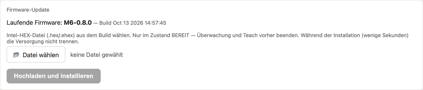 Firmware-Update im Browser